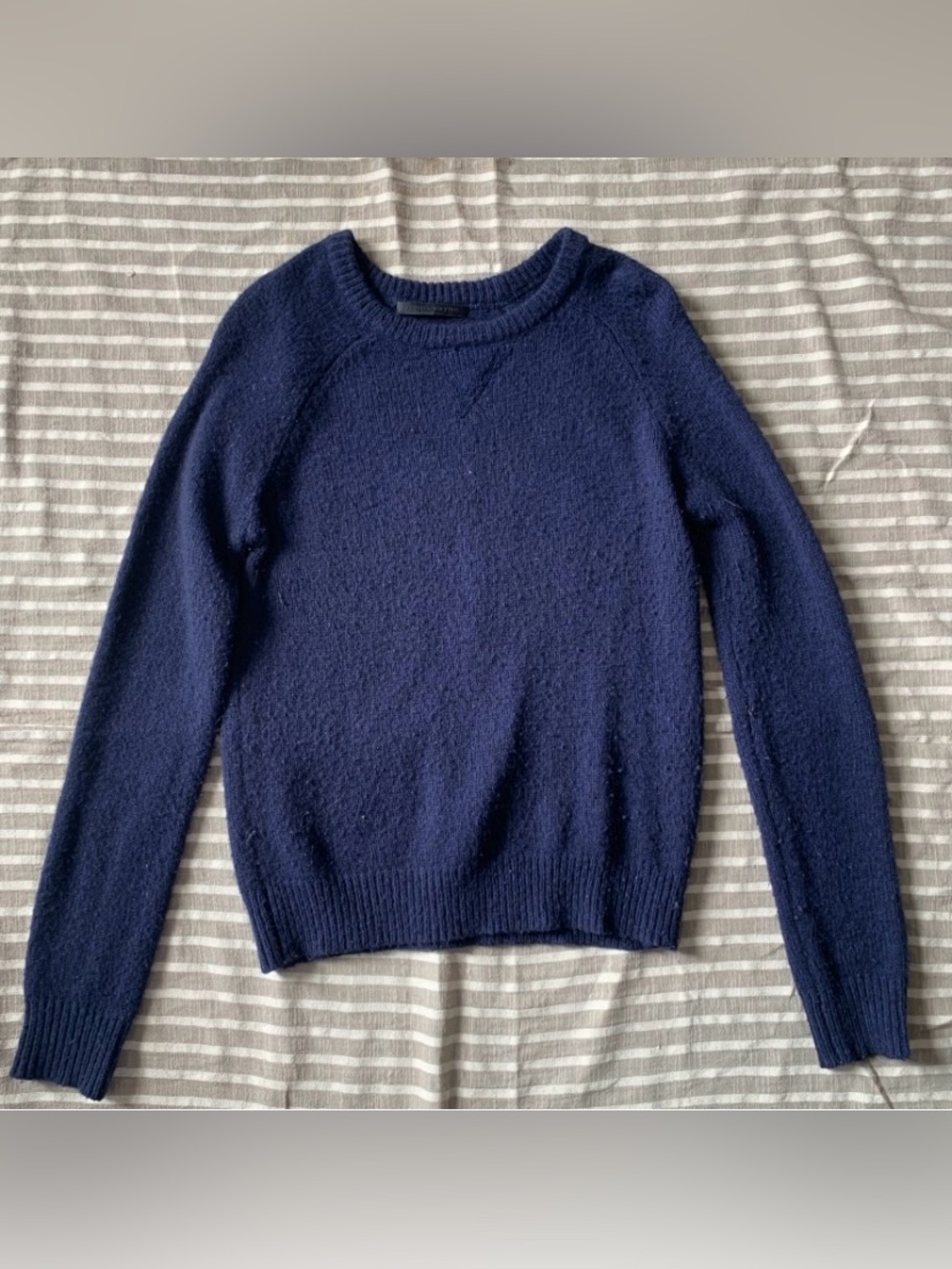 Jenni Kayne blue merino wool camel & polyamide casual pullover sweater Sz S